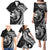 Aloha Hawaii Hammerhead Shark Family Matching Puletasi and Hawaiian Shirt Black Kakau and Polynesian Tattoo LT03