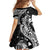 Aloha Hawaii Hammerhead Shark Family Matching Summer Maxi Dress and Hawaiian Shirt Black Kakau and Polynesian Tattoo LT03