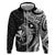 Aloha Hawaii Hammerhead Shark Hoodie Black Kakau and Polynesian Tattoo LT03