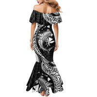 Aloha Hawaii Hammerhead Shark Mermaid Dress Black Kakau and Polynesian Tattoo LT03 - Polynesian Pride