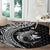 Aloha Hawaii Hammerhead Shark Round Carpet Black Kakau and Polynesian Tattoo LT03