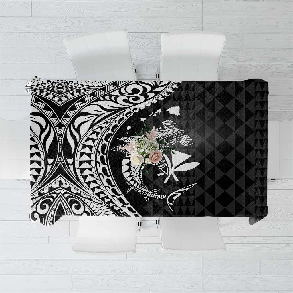 Aloha Hawaii Hammerhead Shark Tablecloth Black Kakau and Polynesian Tattoo LT03 Black - Polynesian Pride