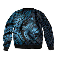 Aloha Hawaii Hammerhead Shark Bomber Jacket Blue Kakau and Polynesian Tattoo LT03 - Polynesian Pride
