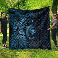 Aloha Hawaii Hammerhead Shark Quilt Blue Kakau and Polynesian Tattoo LT03 - Polynesian Pride
