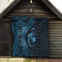 Aloha Hawaii Hammerhead Shark Quilt Blue Kakau and Polynesian Tattoo LT03 - Polynesian Pride
