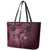 Aloha Hawaii Hammerhead Shark Leather Tote Bag Pink Kakau and Polynesian Tattoo LT03