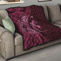 Aloha Hawaii Hammerhead Shark Quilt Pink Kakau and Polynesian Tattoo LT03 - Polynesian Pride