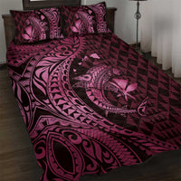 Aloha Hawaii Hammerhead Shark Quilt Bed Set Pink Kakau and Polynesian Tattoo LT03 Pink - Polynesian Pride