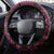 Aloha Hawaii Hammerhead Shark Steering Wheel Cover Pink Kakau and Polynesian Tattoo LT03