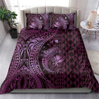 Aloha Hawaii Hammerhead Shark Bedding Set Purple Kakau and Polynesian Tattoo LT03 - Polynesian Pride