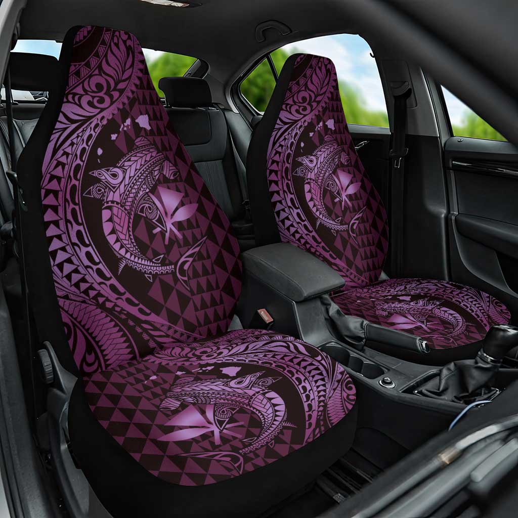 Aloha Hawaii Hammerhead Shark Car Seat Cover Purple Kakau and Polynesian Tattoo LT03 One Size Purple - Polynesian Pride