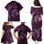 Aloha Hawaii Hammerhead Shark Family Matching Puletasi and Hawaiian Shirt Purple Kakau and Polynesian Tattoo LT03