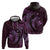 Aloha Hawaii Hammerhead Shark Hoodie Purple Kakau and Polynesian Tattoo LT03