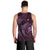 Aloha Hawaii Hammerhead Shark Men Tank Top Purple Kakau and Polynesian Tattoo LT03