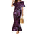 Aloha Hawaii Hammerhead Shark Mermaid Dress Purple Kakau and Polynesian Tattoo LT03