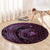 Aloha Hawaii Hammerhead Shark Round Carpet Purple Kakau and Polynesian Tattoo LT03