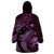 Aloha Hawaii Hammerhead Shark Wearable Blanket Hoodie Purple Kakau and Polynesian Tattoo LT03