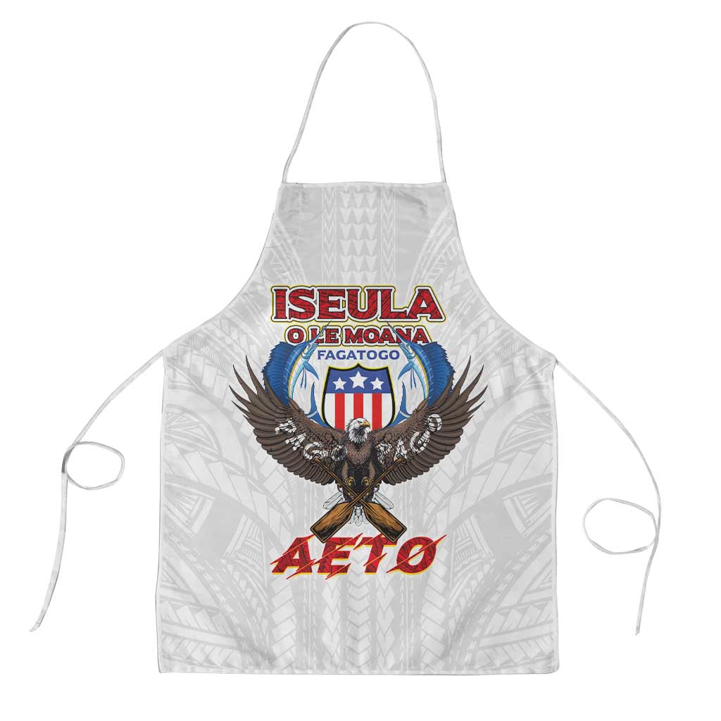 American Samoa Fautasi Apron Pago Pago Aeto and Iseula o le Moana of Fagatogo White Color LT03 White - Polynesian Pride
