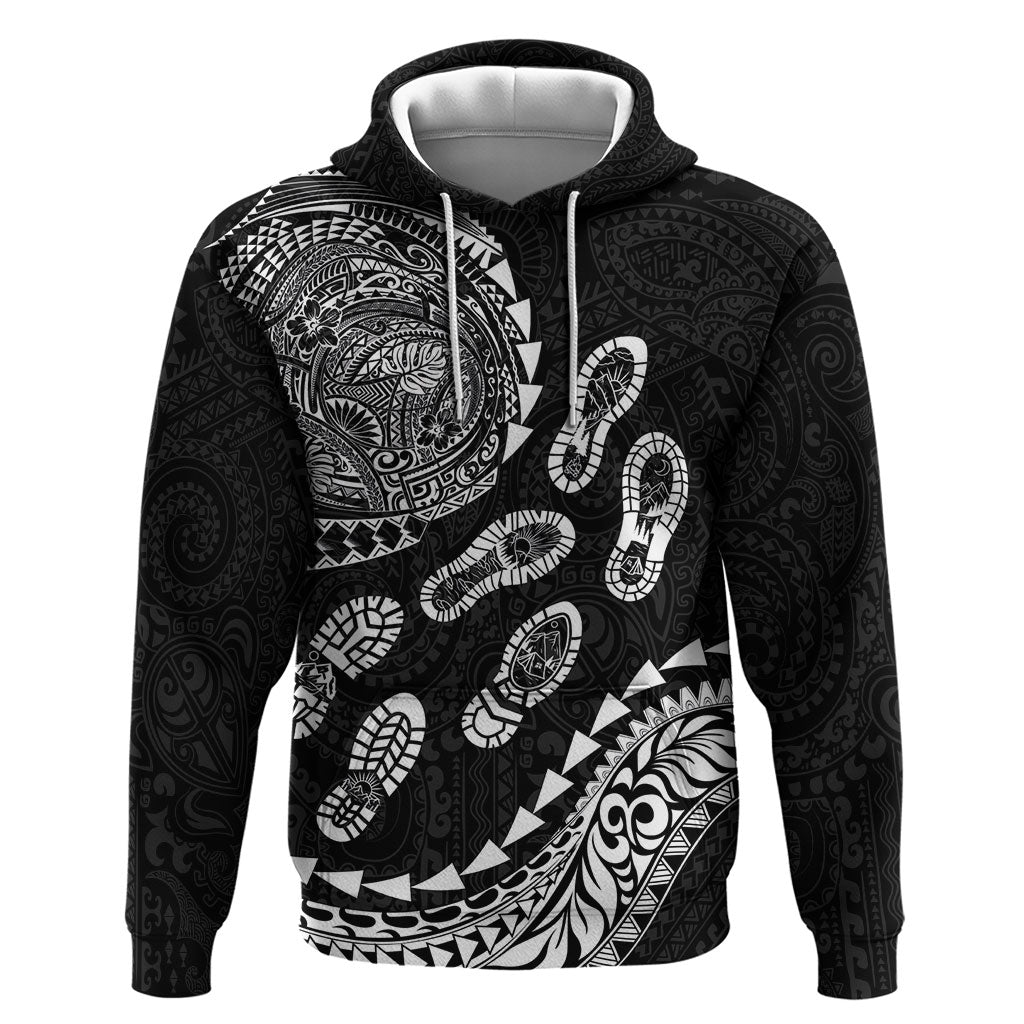 Hawaii Running Hoodie Polynesian Tribal Tattoo LT03 Pullover Hoodie Black - Polynesian Pride