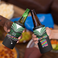 Custom Hawaii Rainbow Warriors 4 in 1 Can Cooler Tumbler Polynesian Motif Black Color LT03 - Polynesian Pride