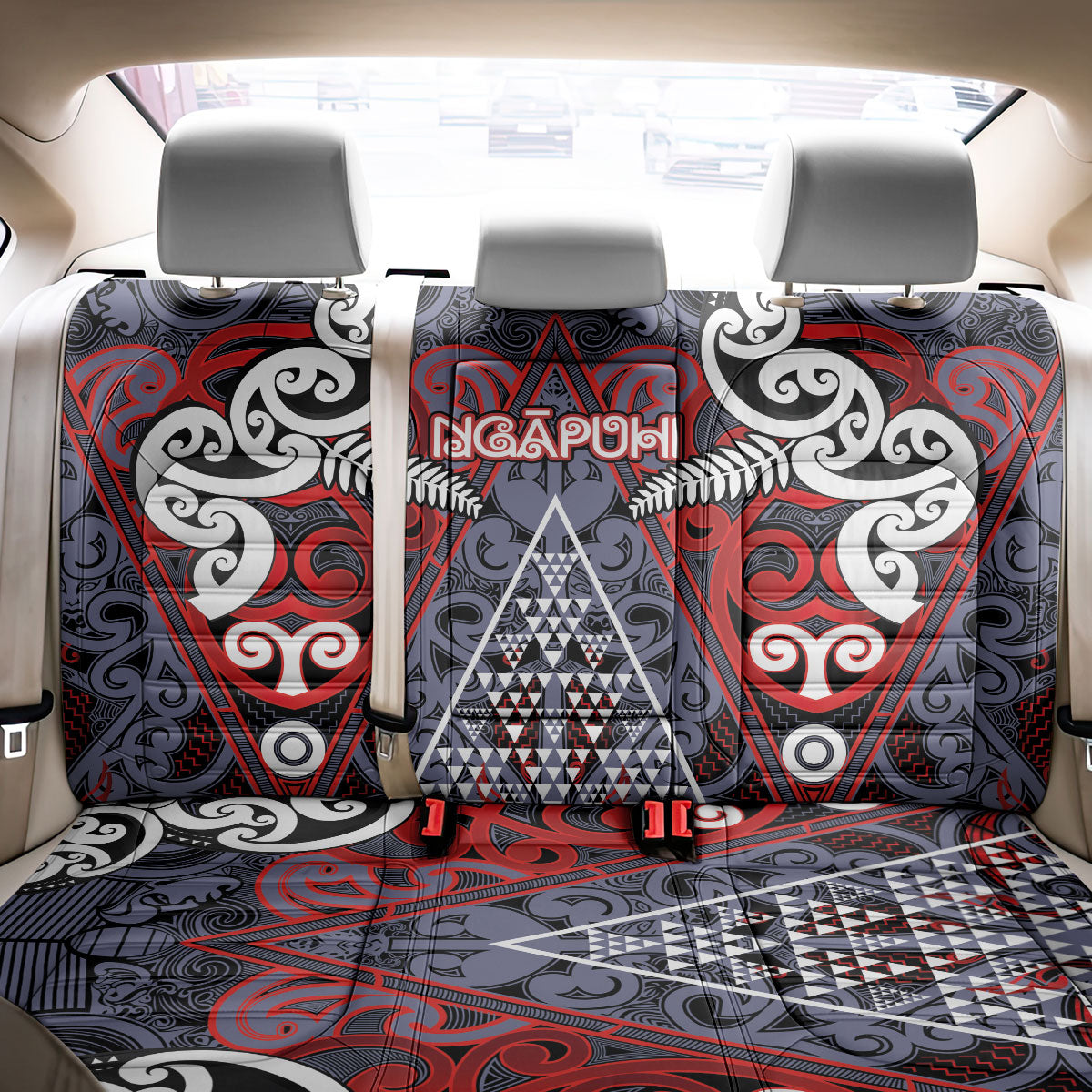 Aotearoa Iwi Ngapuhi Back Car Seat Cover Maori Motif Tribal LT03 - Polynesian Pride