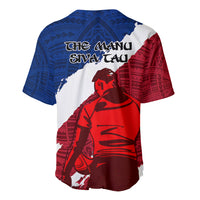 Samoa Rugby Baseball Jersey Siva Tau Dance Polynesian Tattoo Brush Style LT03 - Polynesian Pride