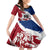 Samoa Rugby Family Matching Off Shoulder Short Dress and Hawaiian Shirt Siva Tau Dance Polynesian Tattoo Brush Style LT03 Daughter's Dress Red - Polynesian Pride