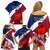 Samoa Rugby Family Matching Off Shoulder Short Dress and Hawaiian Shirt Siva Tau Dance Polynesian Tattoo Brush Style LT03 - Polynesian Pride