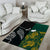 South Africa and New Zealand Area Rug King Protea and Silver Fern Mix Culture Pattern LT03 - Polynesian Pride