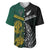 South Africa and New Zealand Baseball Jersey King Protea and Silver Fern Mix Culture Pattern LT03 Black - Polynesian Pride