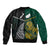 South Africa and New Zealand Bomber Jacket King Protea and Silver Fern Mix Culture Pattern LT03 - Polynesian Pride