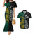 South Africa and New Zealand Couples Matching Mermaid Dress and Hawaiian Shirt King Protea and Silver Fern Mix Culture Pattern LT03 Black - Polynesian Pride