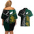 South Africa and New Zealand Couples Matching Off Shoulder Short Dress and Hawaiian Shirt King Protea and Silver Fern Mix Culture Pattern LT03 - Polynesian Pride