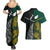 South Africa and New Zealand Couples Matching Summer Maxi Dress and Hawaiian Shirt King Protea and Silver Fern Mix Culture Pattern LT03 - Polynesian Pride