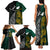 South Africa and New Zealand Family Matching Tank Maxi Dress and Hawaiian Shirt King Protea and Silver Fern Mix Culture Pattern LT03 - Polynesian Pride