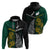 South Africa and New Zealand Hoodie King Protea and Silver Fern Mix Culture Pattern LT03 - Polynesian Pride