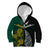 South Africa and New Zealand Kid Hoodie King Protea and Silver Fern Mix Culture Pattern LT03 Zip Hoodie Black - Polynesian Pride