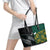 South Africa and New Zealand Leather Tote Bag King Protea and Silver Fern Mix Culture Pattern LT03 - Polynesian Pride