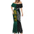 South Africa and New Zealand Mermaid Dress King Protea and Silver Fern Mix Culture Pattern LT03 - Polynesian Pride