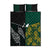 South Africa and New Zealand Quilt Bed Set King Protea and Silver Fern Mix Culture Pattern LT03 Black - Polynesian Pride