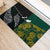 South Africa and New Zealand Rubber Doormat King Protea and Silver Fern Mix Culture Pattern LT03 - Polynesian Pride