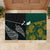 South Africa and New Zealand Rubber Doormat King Protea and Silver Fern Mix Culture Pattern LT03 - Polynesian Pride