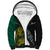 South Africa and New Zealand Sherpa Hoodie King Protea and Silver Fern Mix Culture Pattern LT03 Unisex Black - Polynesian Pride