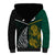 South Africa and New Zealand Sherpa Hoodie King Protea and Silver Fern Mix Culture Pattern LT03 - Polynesian Pride