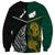 South Africa and New Zealand Sweatshirt King Protea and Silver Fern Mix Culture Pattern LT03 - Polynesian Pride