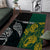 Personalised South Africa and New Zealand Area Rug King Protea and Silver Fern Mix Culture Pattern LT03 Black - Polynesian Pride