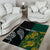 Personalised South Africa and New Zealand Area Rug King Protea and Silver Fern Mix Culture Pattern LT03 - Polynesian Pride