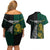 Personalised South Africa and New Zealand Couples Matching Off Shoulder Short Dress and Hawaiian Shirt King Protea and Silver Fern Mix Culture Pattern LT03 - Polynesian Pride