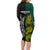 Personalised South Africa and New Zealand Family Matching Long Sleeve Bodycon Dress and Hawaiian Shirt King Protea and Silver Fern Mix Culture Pattern LT03 - Polynesian Pride