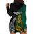 Personalised South Africa and New Zealand Hoodie Dress King Protea and Silver Fern Mix Culture Pattern LT03 - Polynesian Pride